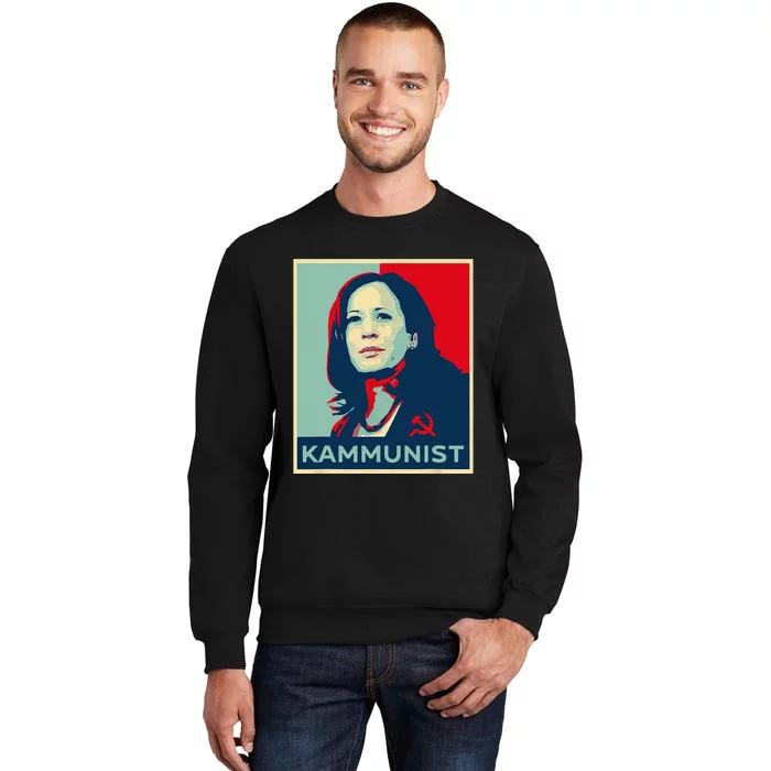 Funny Kammunist Kamala Harris 2024 Kamunism Communist Tall Sweatshirt