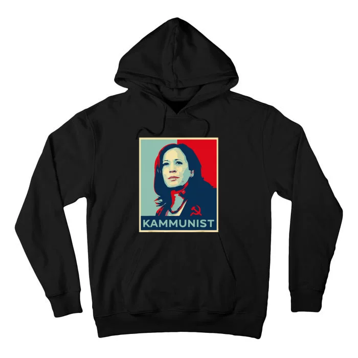 Funny Kammunist Kamala Harris 2024 Kamunism Communist Tall Hoodie