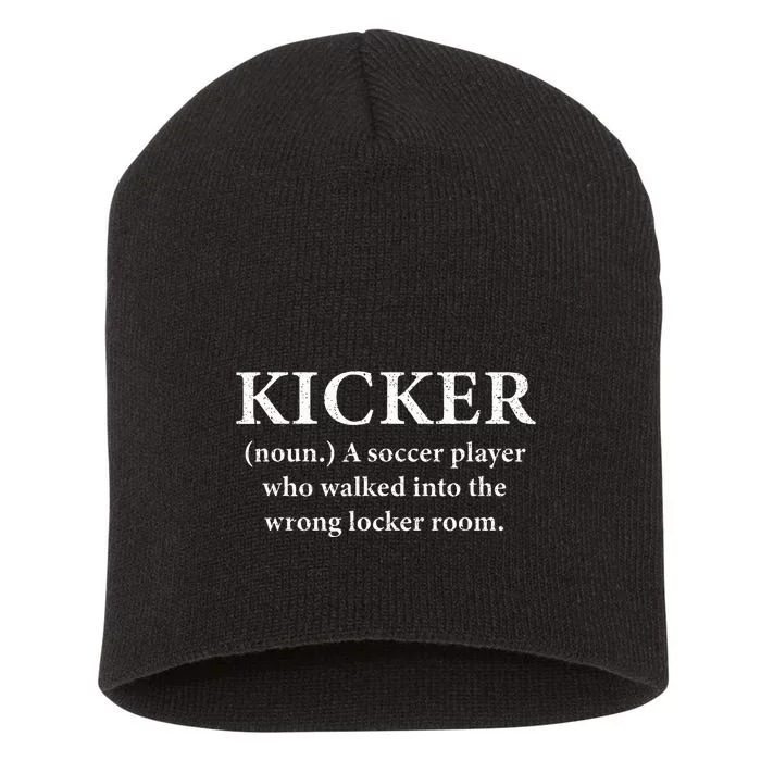 Football Kicking Kicker Definition Football Kicker Short Acrylic Beanie