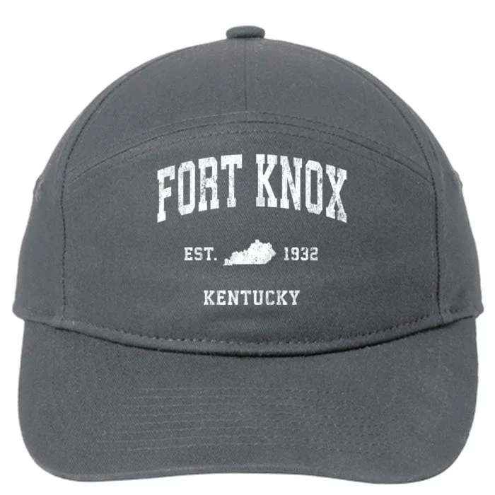 Fort Knox Kentucky Ky Vintage Athletic 7-Panel Snapback Hat