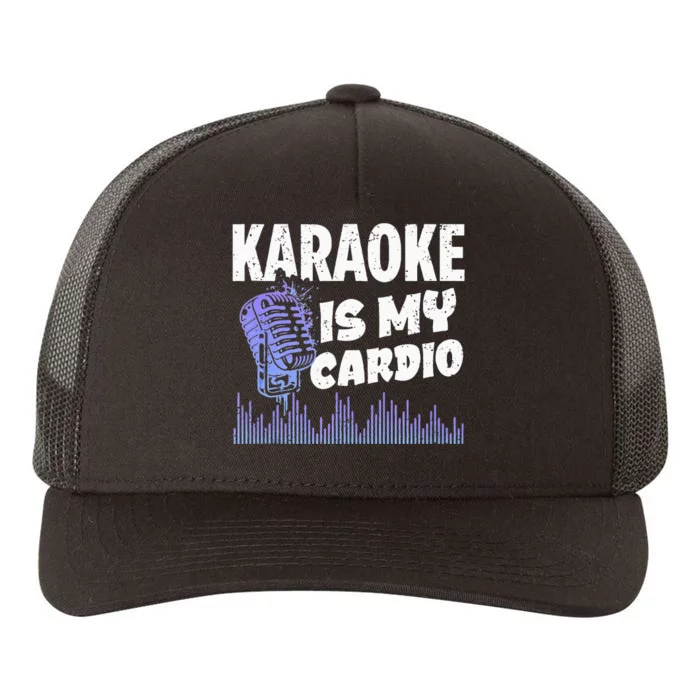 Funny Karaoke Legend Music My Cardio Vintage Microphone Yupoong Adult 5-Panel Trucker Hat