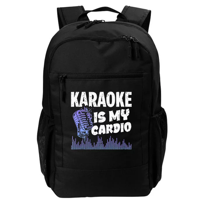 Funny Karaoke Legend Music My Cardio Vintage Microphone Daily Commute Backpack