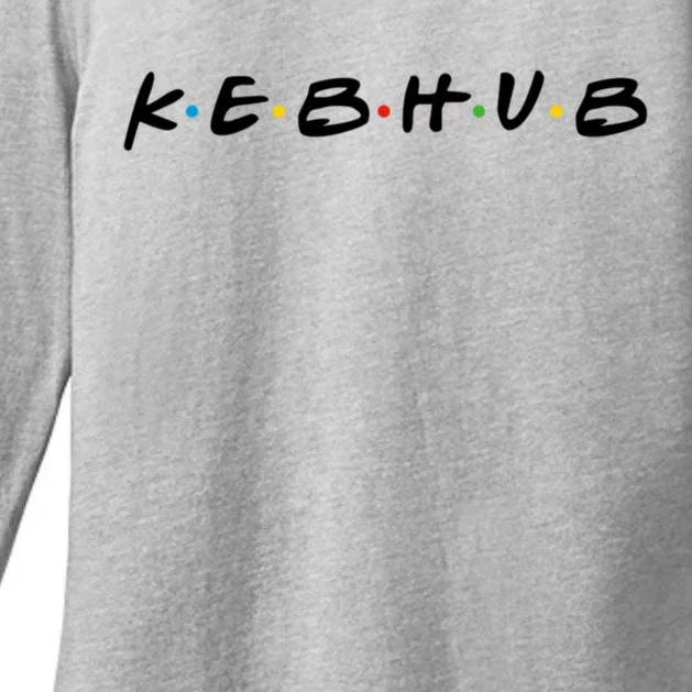 Funny Kebab Lover Keb Hub Sign Foodie Graphic Cute Gift Womens CVC Long Sleeve Shirt