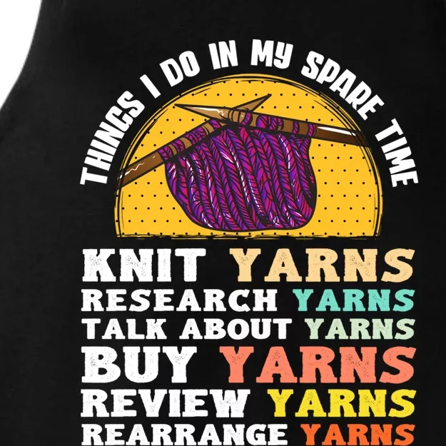 Funny Knitting Lover Quote Yarn Knitting Needles Crocheting Great Gift Ladies Tri-Blend Wicking Tank