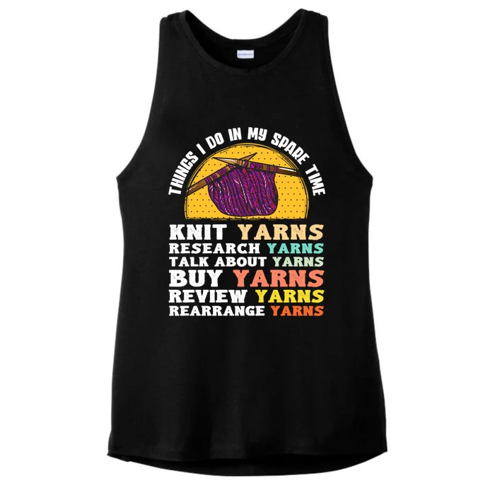 Funny Knitting Lover Quote Yarn Knitting Needles Crocheting Great Gift Ladies Tri-Blend Wicking Tank