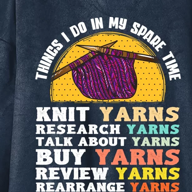 Funny Knitting Lover Quote Yarn Knitting Needles Crocheting Great Gift Hooded Wearable Blanket