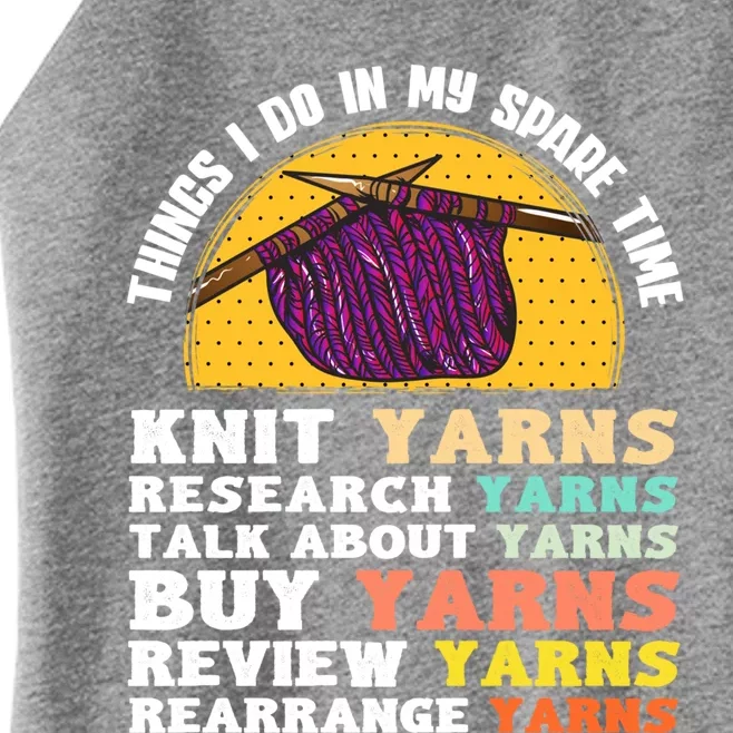 Funny Knitting Lover Quote Yarn Knitting Needles Crocheting Great Gift Women’s Perfect Tri Rocker Tank