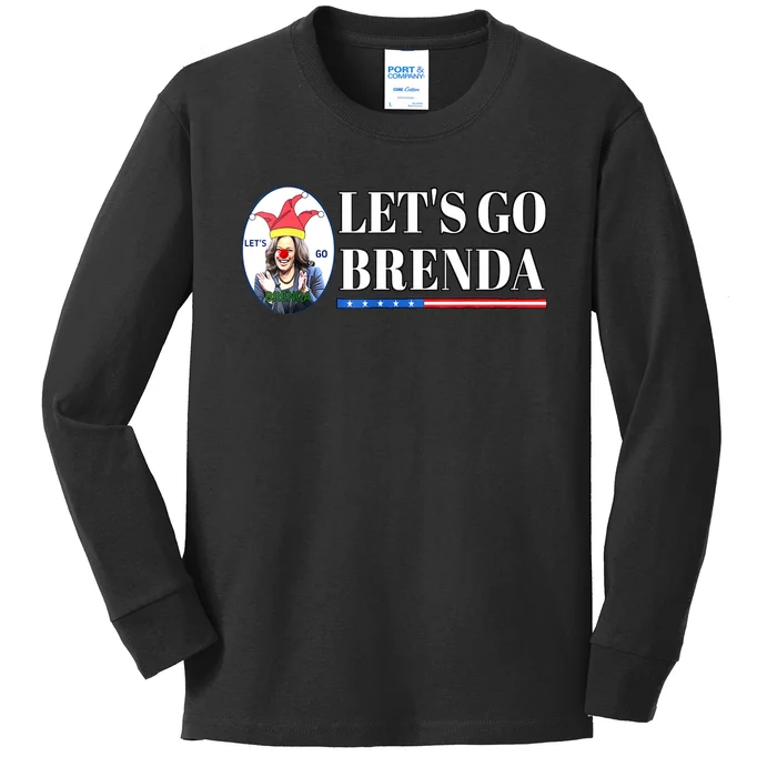 Funny Kamala Lets Go Brenda Laughin Harris Kids Long Sleeve Shirt