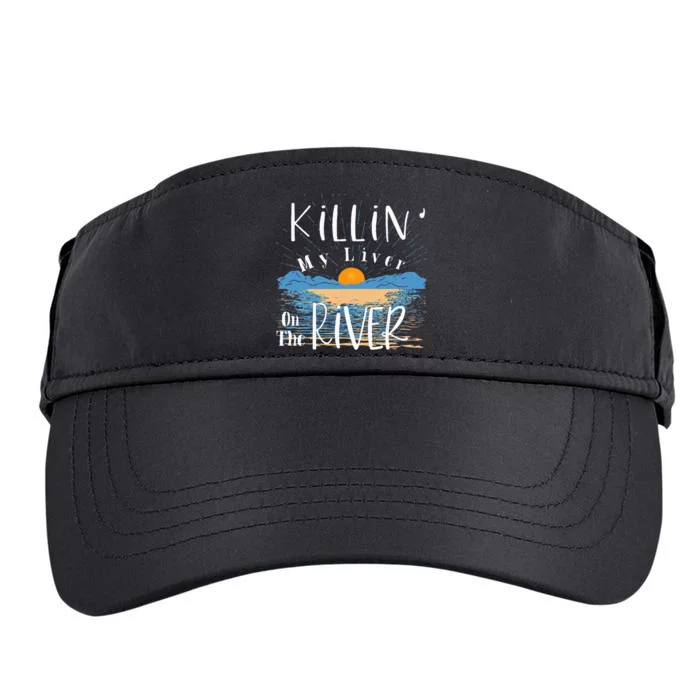 Funny Killing My Liver On The River Items Adult Drive Performance Visor