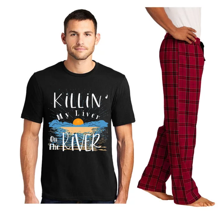 Funny Killing My Liver On The River Items Pajama Set