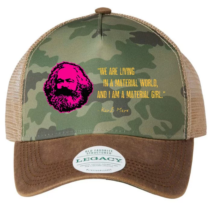 Funny Karl Marx Parody IM A Material Girl Legacy Tie Dye Trucker Hat