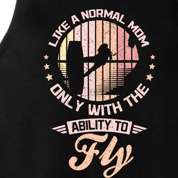 Flying Kitesurfing Mom Gift Ladies Tri-Blend Wicking Tank