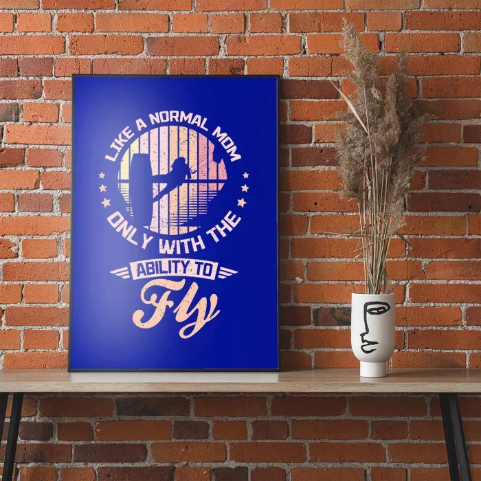 Flying Kitesurfing Mom Gift Poster