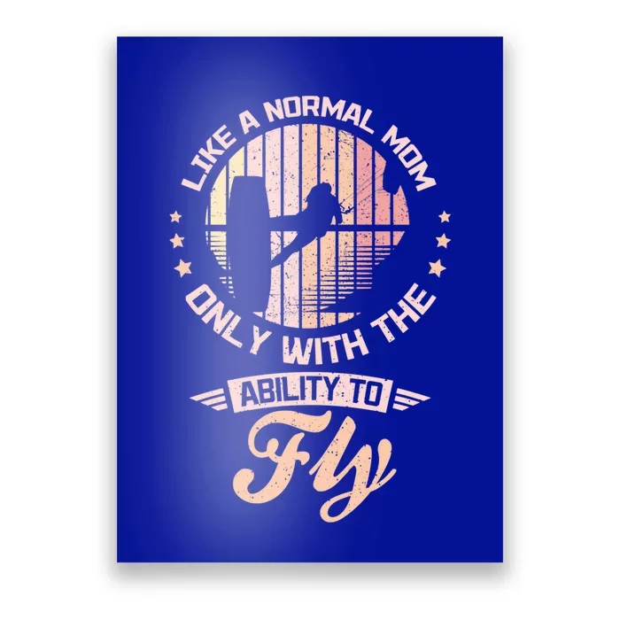 Flying Kitesurfing Mom Gift Poster