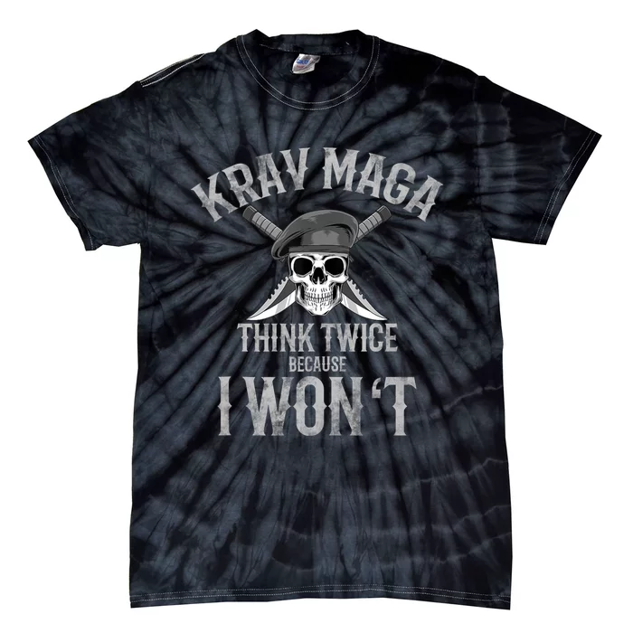 Funny Krav Maga Fighting Skull Tie-Dye T-Shirt