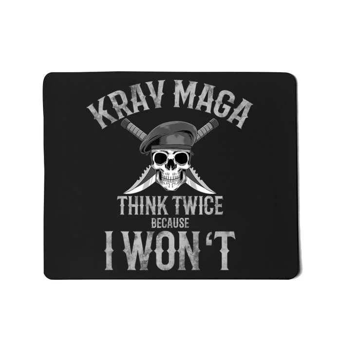 Funny Krav Maga Fighting Skull Mousepad