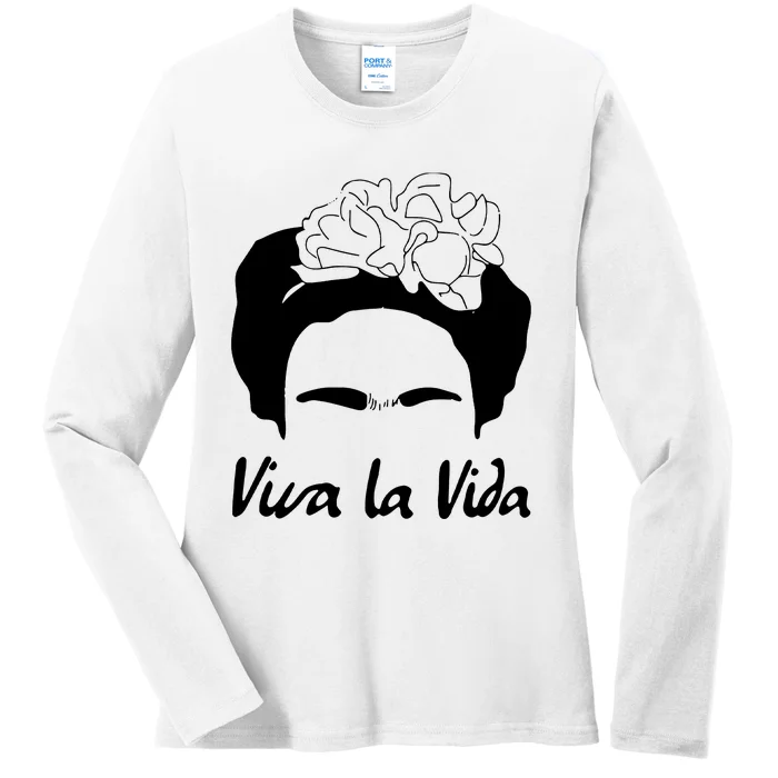 Frida Kahlo Mexico Artist Lover Viva La Vida Ladies Long Sleeve Shirt