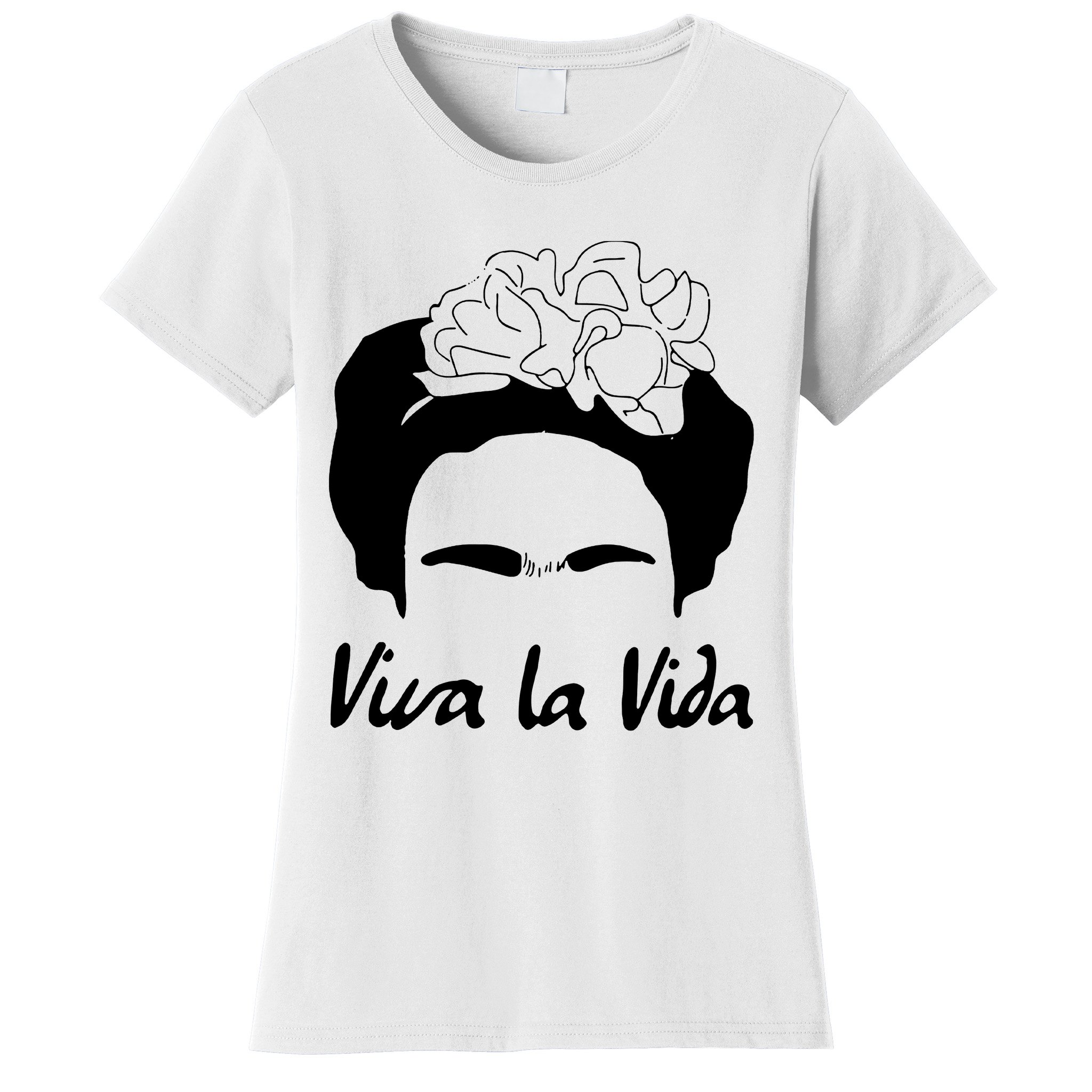 TeeShirtPalace Mexico Kahlo T-Shirt Artist Vida Women\'s La Viva Lover Frida |