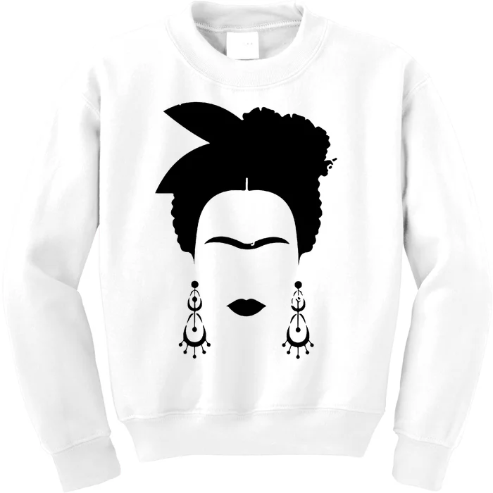 Frida Kahlo Mexico Artist Lover Flower Skull Kids Sweatshirt