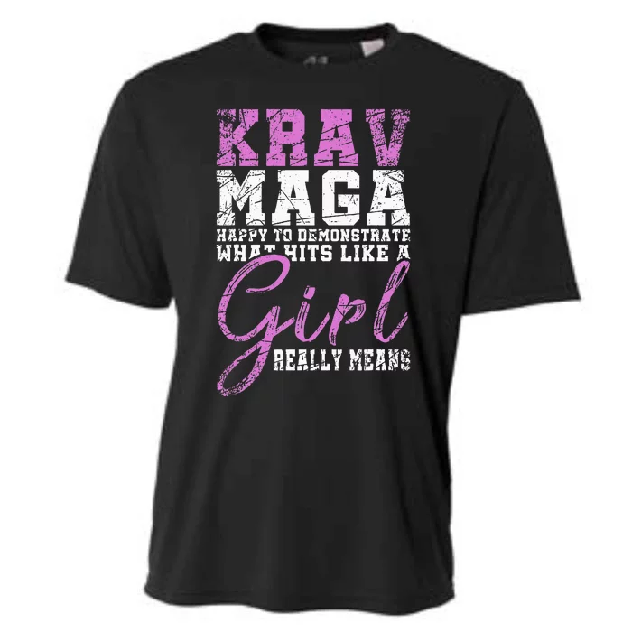 Funy Krav Maga Girl Gift Martial Arts Krav Maga Cooling Performance Crew T-Shirt