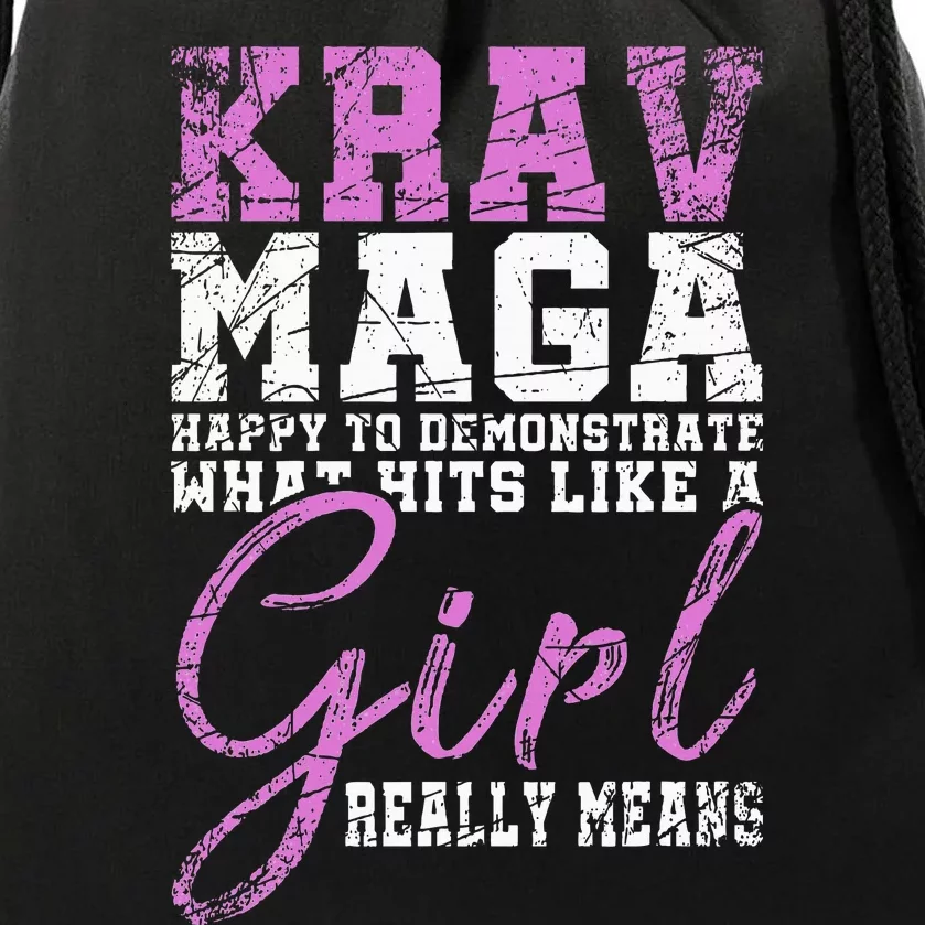 Funy Krav Maga Girl Gift Martial Arts Krav Maga Drawstring Bag