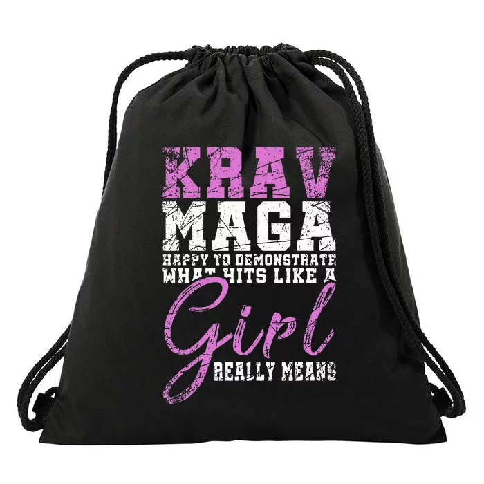 Funy Krav Maga Girl Gift Martial Arts Krav Maga Drawstring Bag