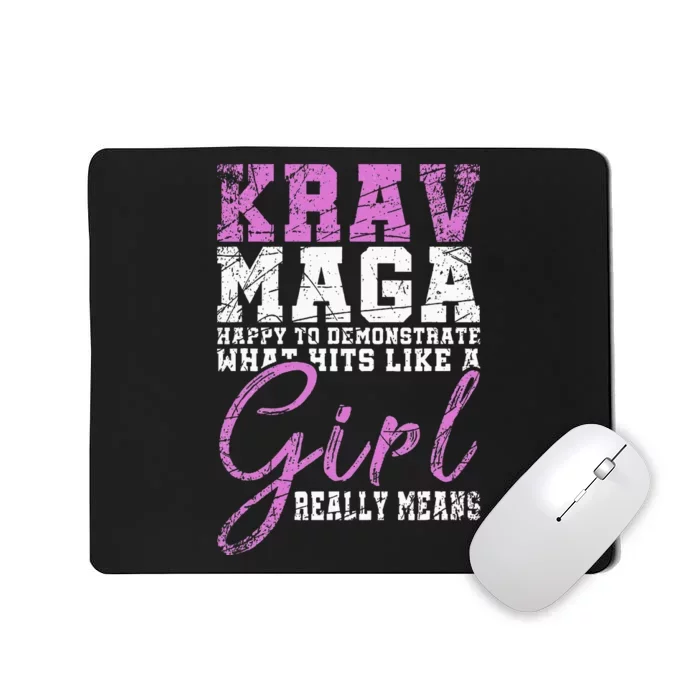 Funy Krav Maga Girl Gift Martial Arts Krav Maga Mousepad