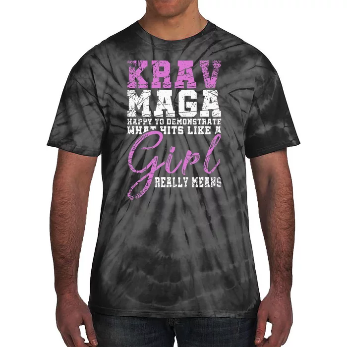 Funy Krav Maga Girl Gift Martial Arts Krav Maga Tie-Dye T-Shirt