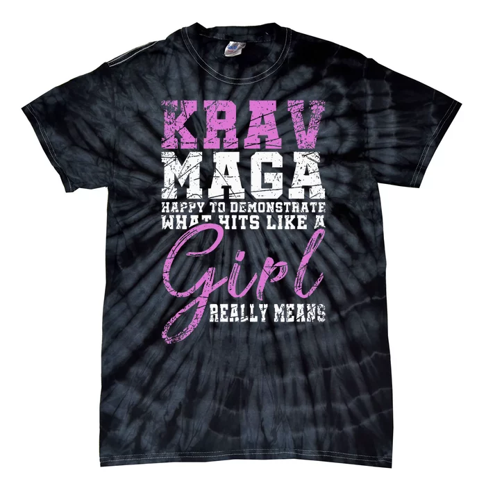 Funy Krav Maga Girl Gift Martial Arts Krav Maga Tie-Dye T-Shirt