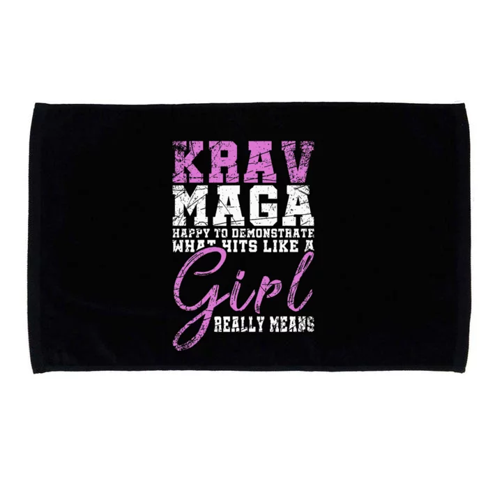 Funy Krav Maga Girl Gift Martial Arts Krav Maga Microfiber Hand Towel