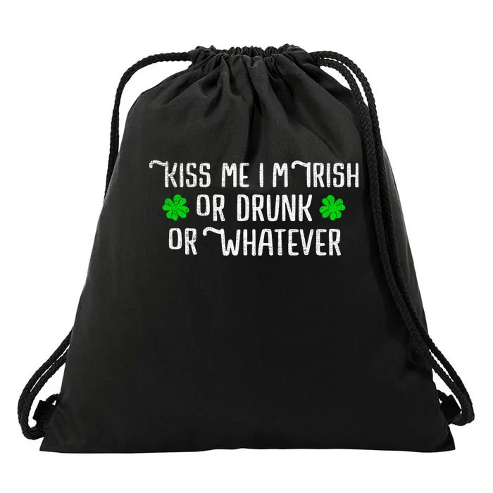 Funny Kiss Me Im Irish Drawstring Bag