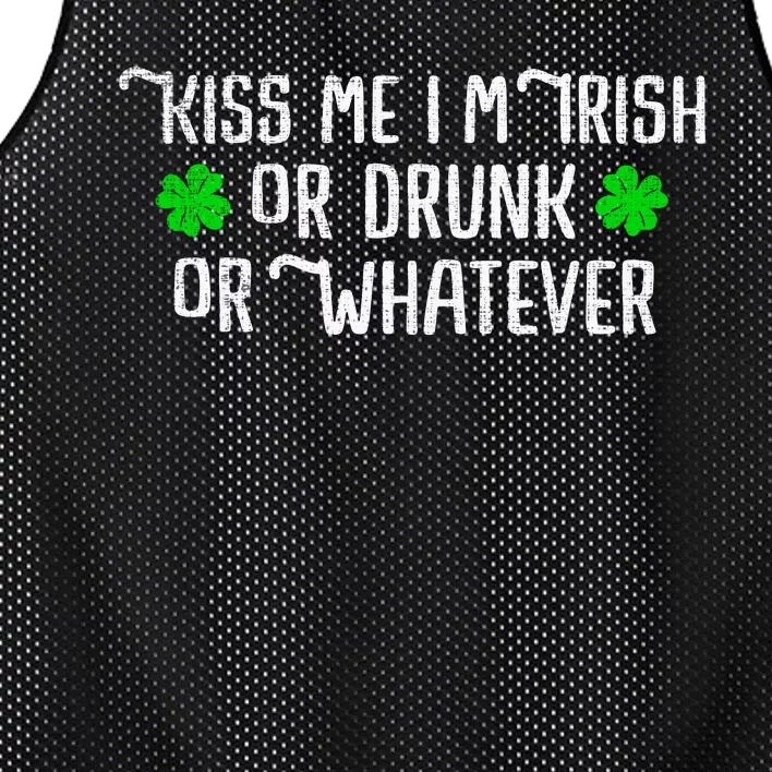 Funny Kiss Me Im Irish Mesh Reversible Basketball Jersey Tank