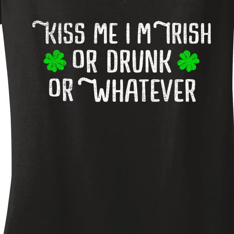 Funny Kiss Me Im Irish Women's V-Neck T-Shirt