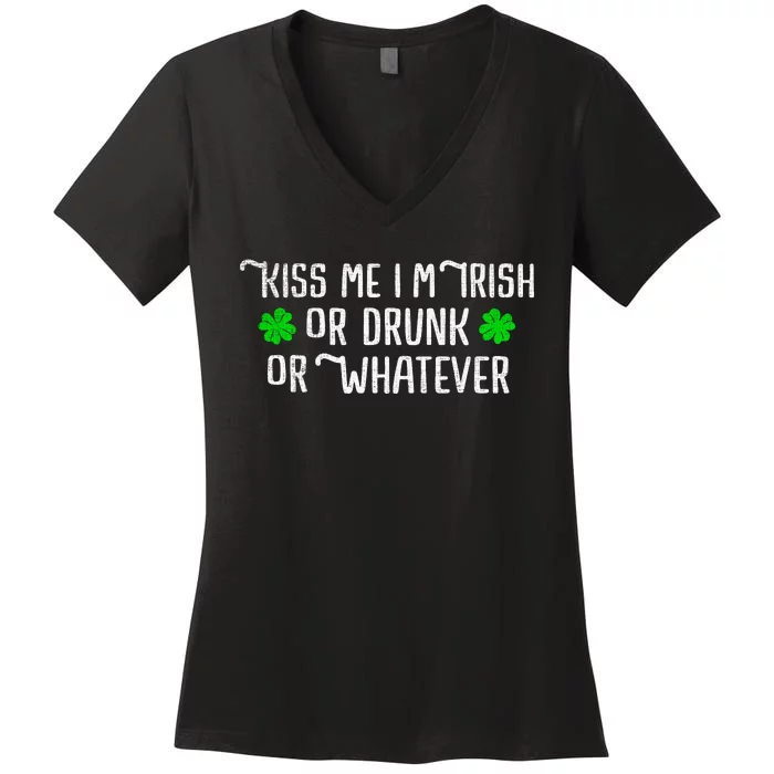 Funny Kiss Me Im Irish Women's V-Neck T-Shirt