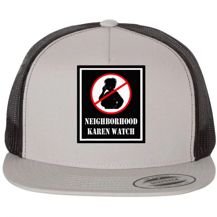 Funny Karen Neighborhood Karen Watch Flat Bill Trucker Hat