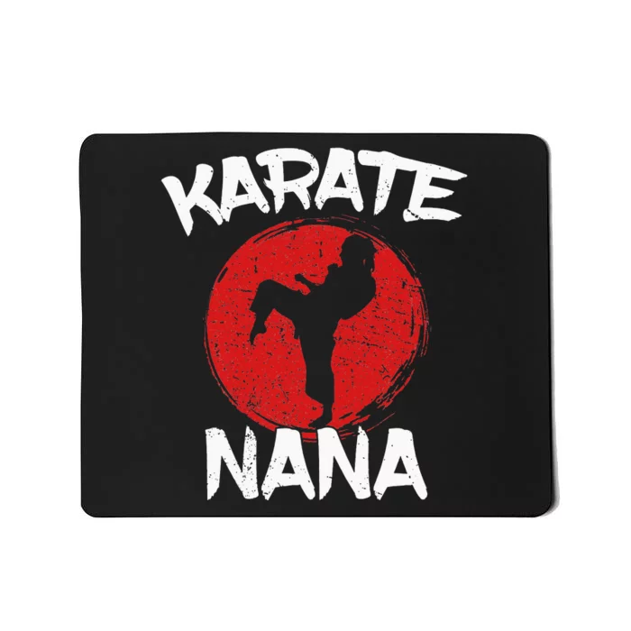 Funny Karate Nana Martial Arts Grandma Ponytail Mousepad