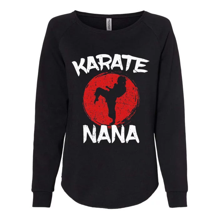 Funny Karate Nana Martial Arts Grandma Ponytail Womens California Wash Sweatshirt