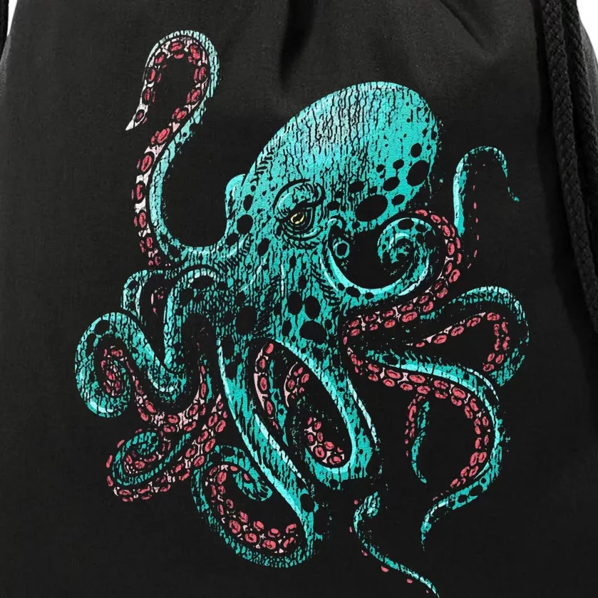 Funny Kraken Octopus Gift Drawstring Bag