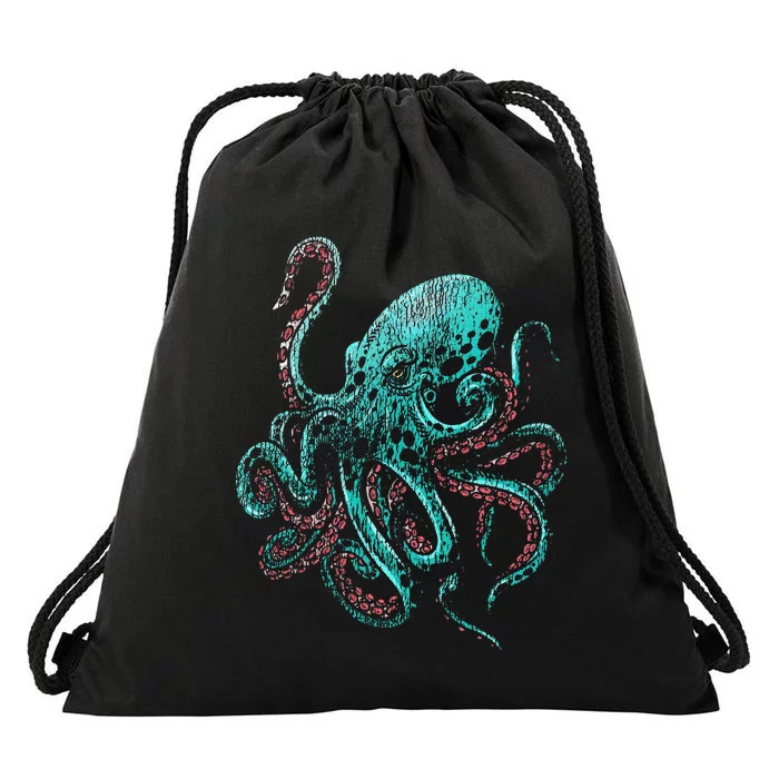 Funny Kraken Octopus Gift Drawstring Bag