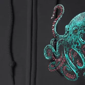 Funny Kraken Octopus Gift Full Zip Hoodie