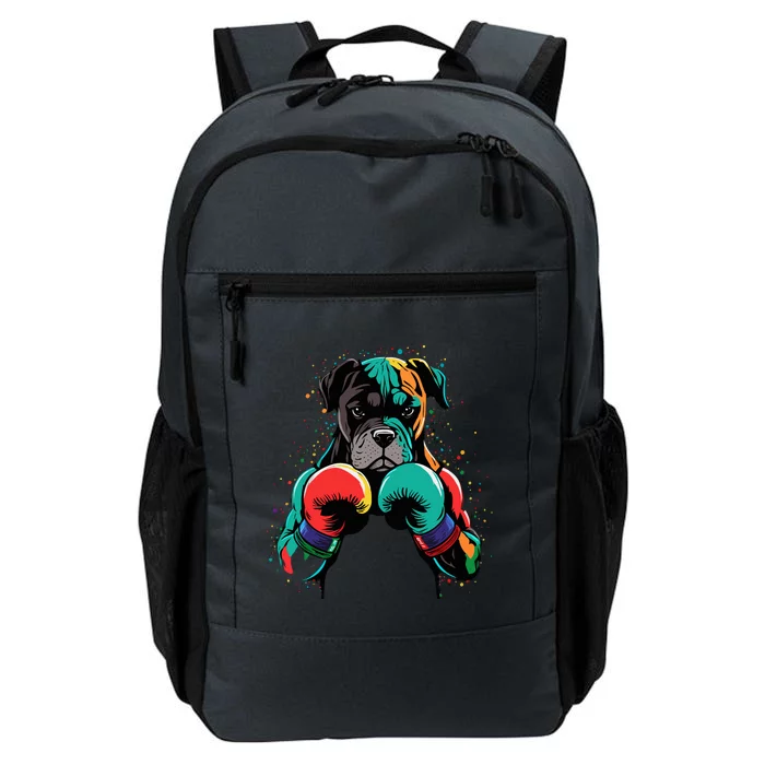 Funny Kickboxing Or Boxing Boxer Dog Daily Commute Backpack