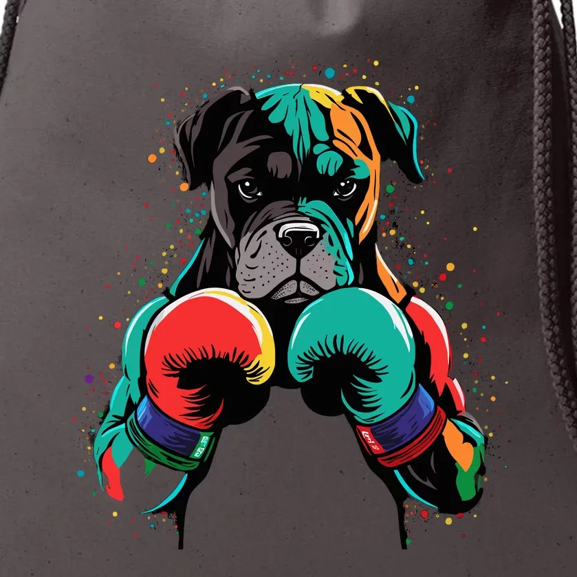 Funny Kickboxing Or Boxing Boxer Dog Drawstring Bag