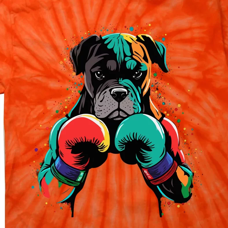 Funny Kickboxing Or Boxing Boxer Dog Tie-Dye T-Shirt