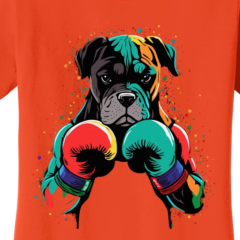 Funny Kickboxing Or Boxing Boxer Dog Women's T-Shirt