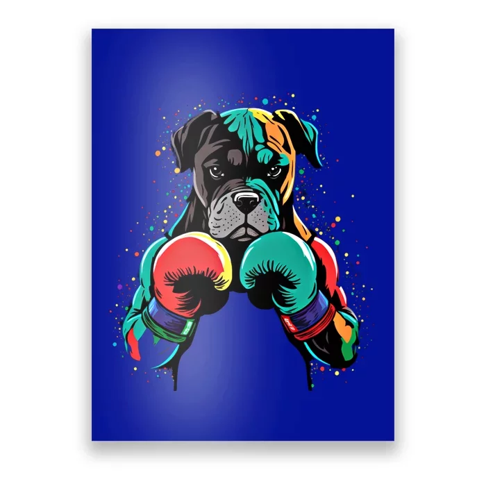 Funny Kickboxing Or Boxing Boxer Dog Gift Poster