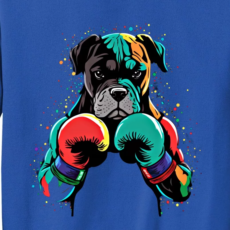 Funny Kickboxing Or Boxing Boxer Dog Gift Tall Sweatshirt