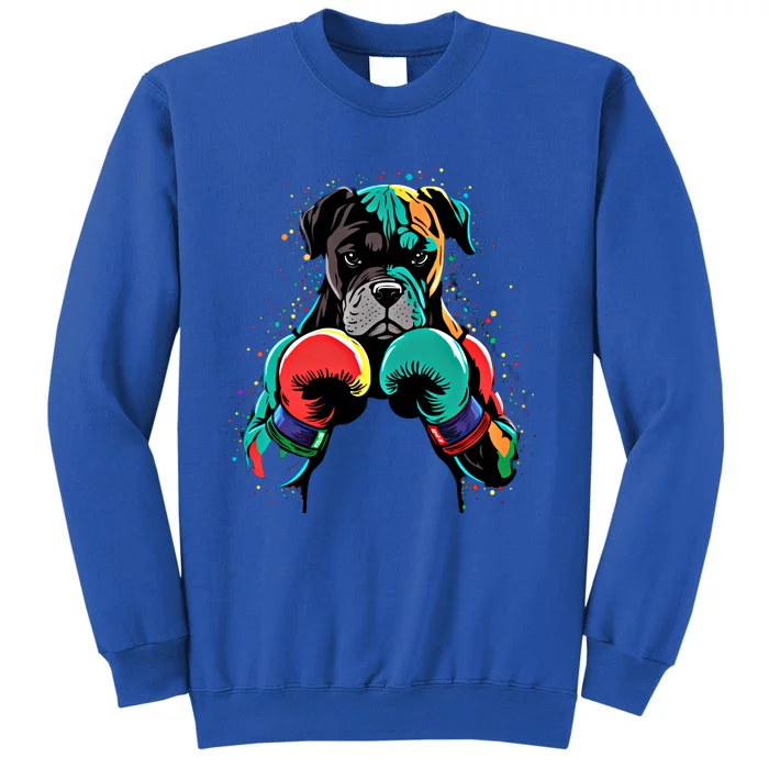 Funny Kickboxing Or Boxing Boxer Dog Gift Tall Sweatshirt