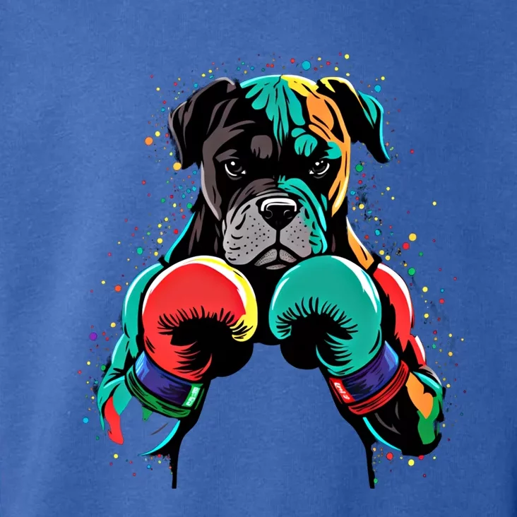 Funny Kickboxing Or Boxing Boxer Dog Gift Toddler Hoodie