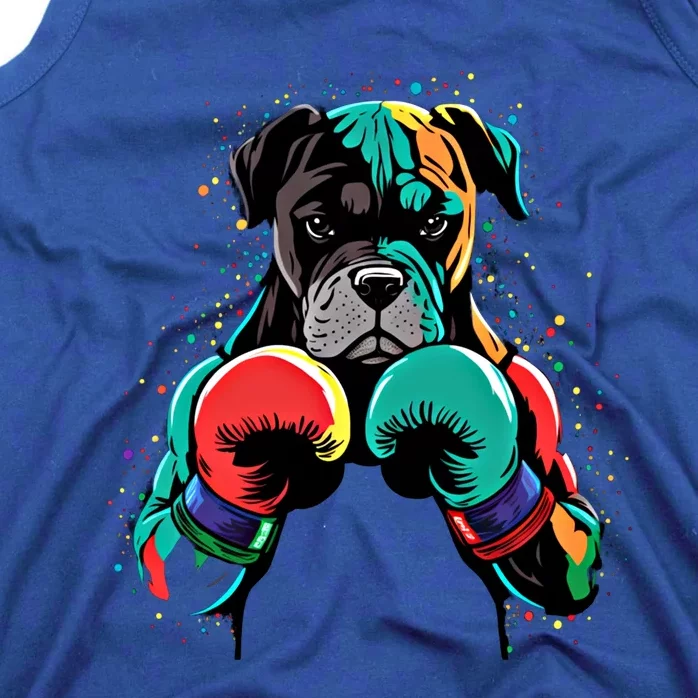 Funny Kickboxing Or Boxing Boxer Dog Gift Tank Top