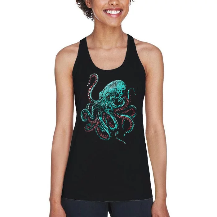 Funny Kraken Octopus Gift Women's Racerback Tank